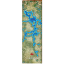 Kahshe Lake, Canada Map | Wall Art Print on Real Wood