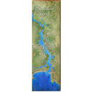 Kennebunk River Map Home Decor Art Print on Real Wood