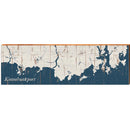 Kennebunkport Shabby Map Home Decor Art Print on Real Wood