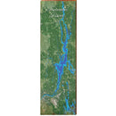 Kennebec River Map Home Decor Art Print on Real Wood