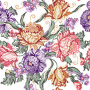 Stylish Modern Multicolored Peonies Wallpaper