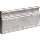 Silver light 5 1/16"x12" Honed Base Marble Moldings Product shoot molding view 