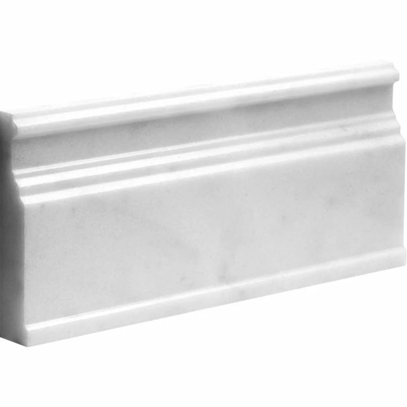 Glacier Honed 1/16"x12" Marble Moldings Product shot molding view