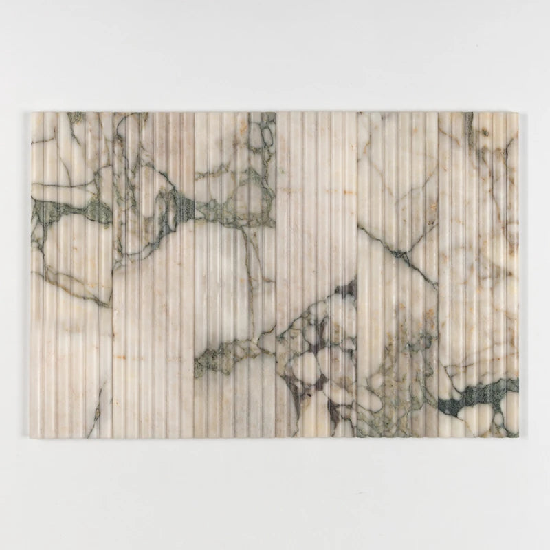 Calacatta Green Honed 6"x24" Nation Trim Marble multi tile view 3
