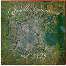 Lafayette, Louisiana Map Home Decor Art Print on Real Wood
