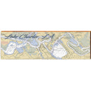 Lake Charles Louisiana Map Home Decor Art Print on Real Wood