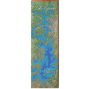 Lake Lanier Map Home Decor Art Print on Real Wood