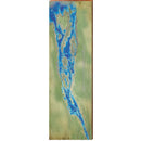 St. Lawrence River, 1000 Islands Map | Wall Art Print on Real Wood