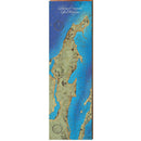 Leelanau Peninsula Map Home Decor Art Print on Real Wood
