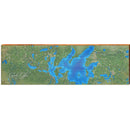 Leech Lake Map Home Decor Art Print on Real Wood