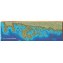 Les Cheneaux Islands Map Home Decor Art Print on Real Wood