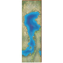 Lily Lake Map Home Decor Art Print on Real Wood