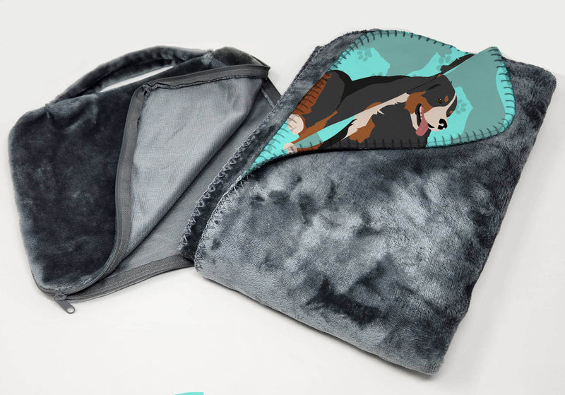 Bernese Mountain Dog Soft Travel Blanket with Bag