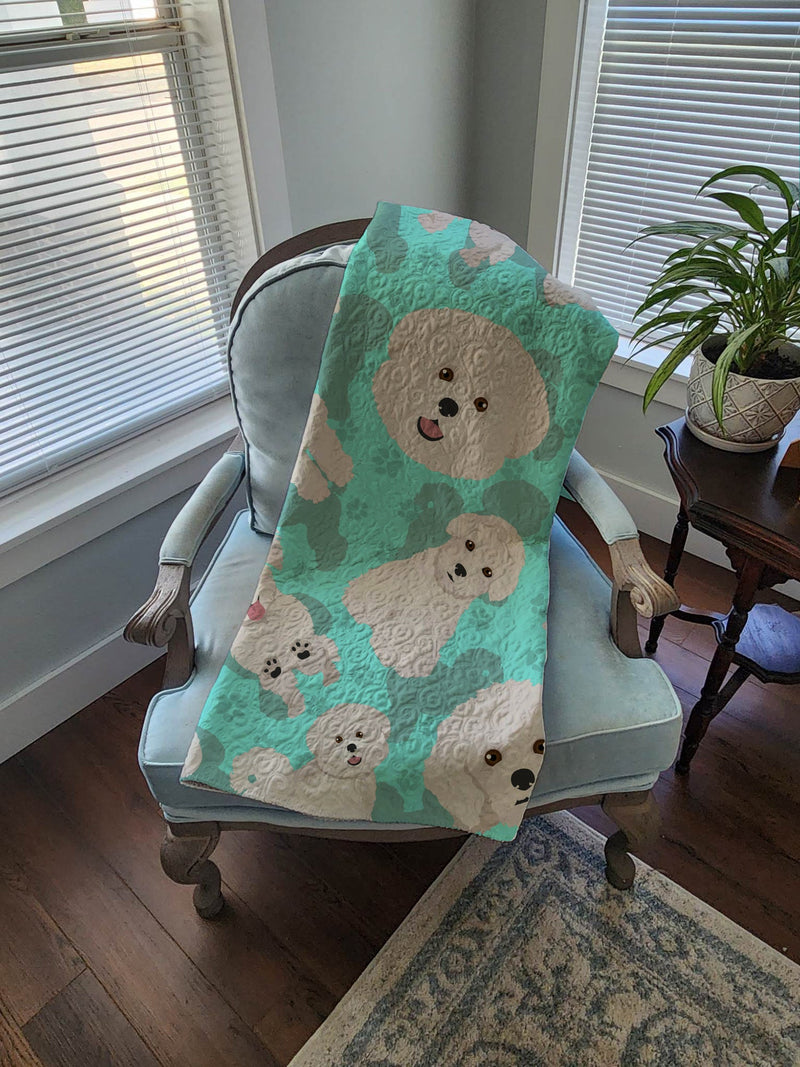 Bichon Frise Quilted Blanket 50x60