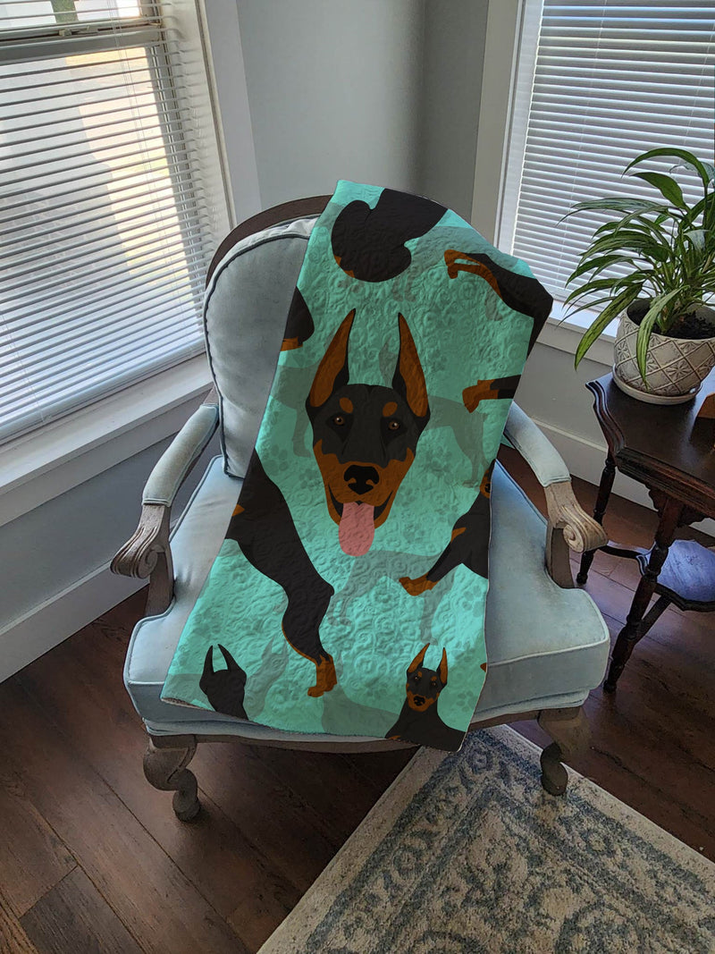 Doberman Pinscher Quilted Blanket 50x60