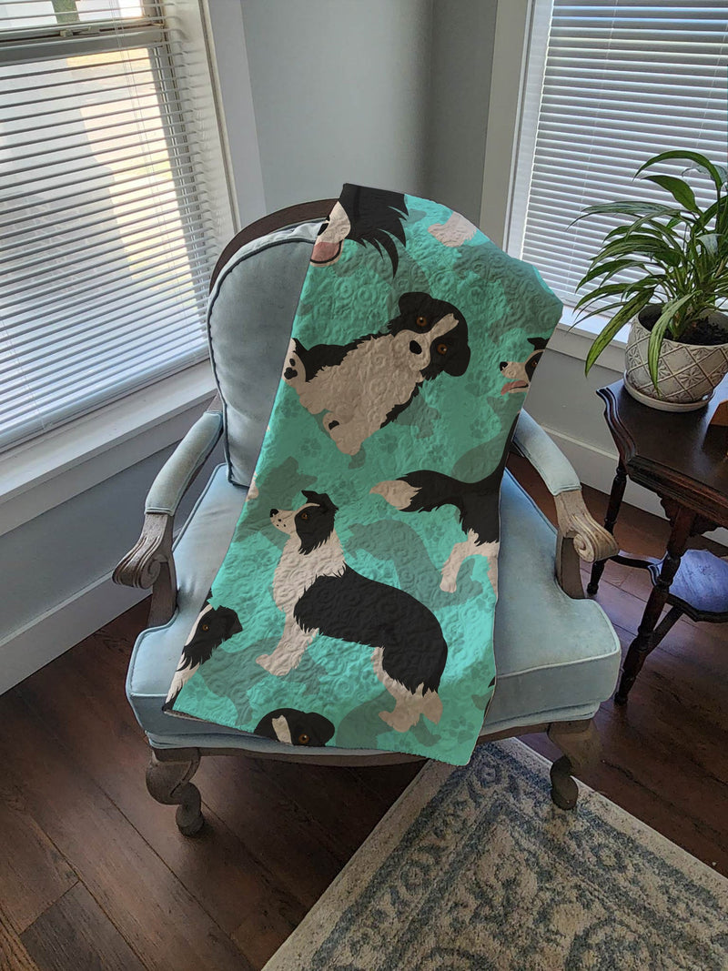 Border Collie Quilted Blanket 50x60