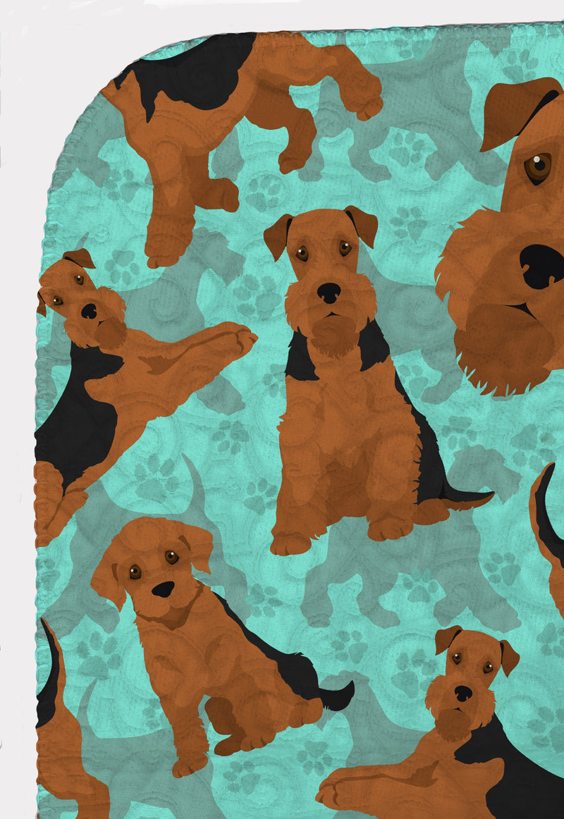 Airedale Terrier Quilted Blanket 50x60