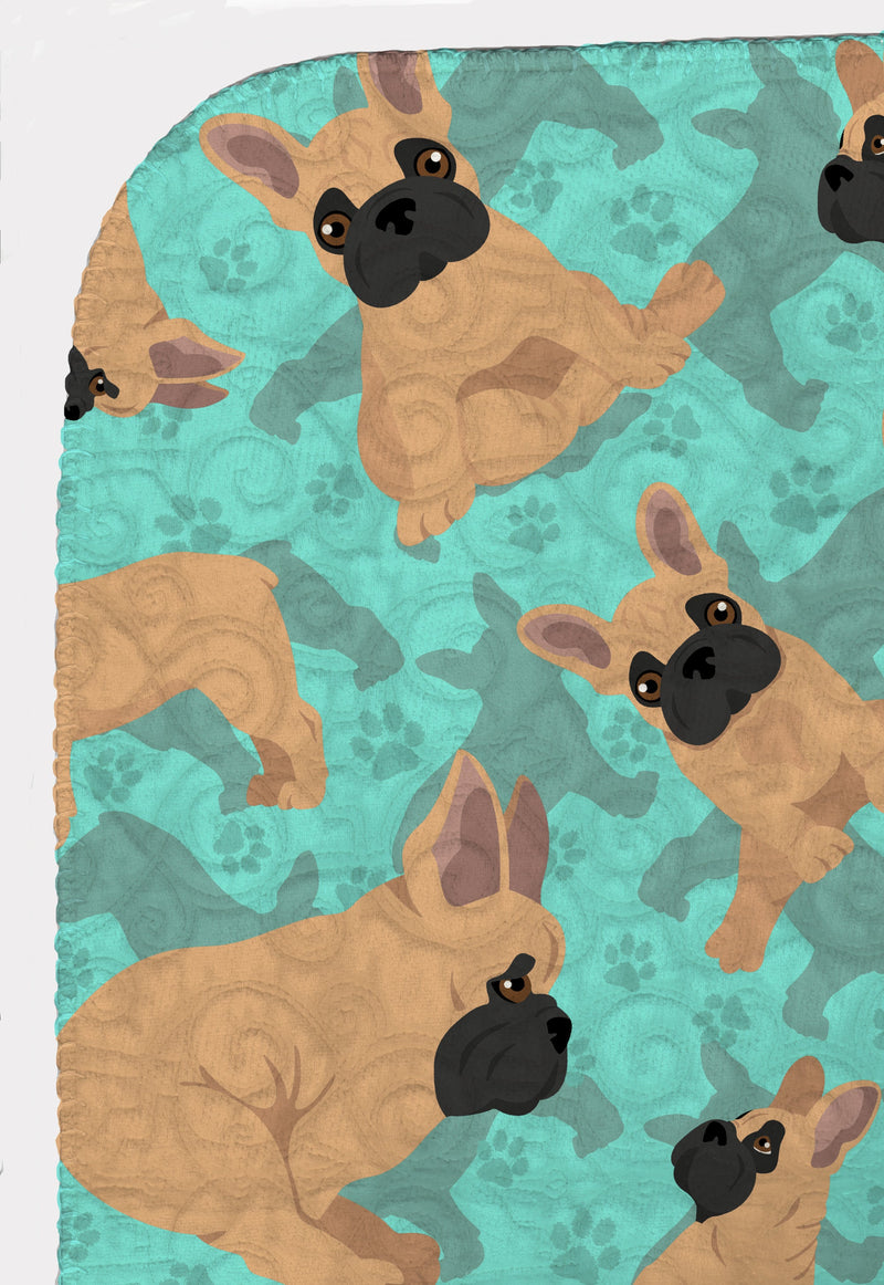 Fawn French Bulldog Quilted Blanket 50x60