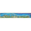 Long Beach to Cape May Map Home Decor Art Print on Real Wood