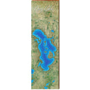 Long Lake Map Home Decor Art Print on Real Wood