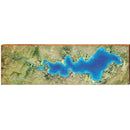 Lake Louisa Map Home Decor Art Print on Real Wood