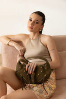 Mira & Moss Ravenne Studded Shoulder Bag - Moss