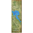 Lake Manitou Map Home Decor Art Print on Real Wood