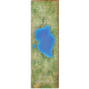 Lake Maxinkuckee Map Home Decor Art Print on Real Wood