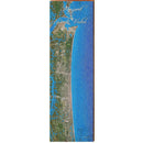 Mayport to Ponte Verda Map | Wall Art Print on Real Wood