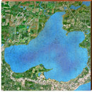 Lake Mendota Map Home Decor Art Print on Real Wood