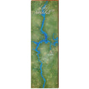 Lake Mitchell, Alabama Map | Wall Art Print on Real Wood