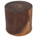 Haussmann MP Stump Wood  End Table 19 in D Top x 20 in D Base x 18 in Height  Walnut