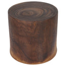 Haussmann MP Stump Wood  End Table 19 in D Top x 20 in D Base x 18 in Height  Walnut