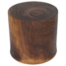 Haussmann MP Stump Wood  End Table 19 in D Top x 20 in D Base x 18 in Height  Walnut