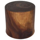 Haussmann MP Stump Wood  End Table 19 in D Top x 20 in D Base x 18 in Height  Walnut