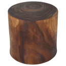 Haussmann MP Stump Wood  End Table 19 in D Top x 20 in D Base x 18 in Height  Walnut