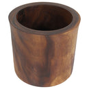 Haussmann MP Stump Wood  End Table 19 in D Top x 20 in D Base x 18 in Height  Walnut