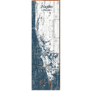 Naples, Florida Map Home Decor Art Print on Real Wood
