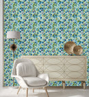 Fashionable Little Blue Flowers Wallpaper Vogue Select