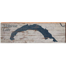 Nickerson Lake Shabby Map Home Decor Art Print on Real Wood