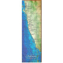 Nokomis to Stump Pass, Florida Map Wooden Sign | Wall Art Print on Real Wood