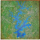 Lake Norman Map Home Decor Art Print on Real Wood