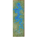 Lake Nottely Map Home Decor Art Print on Real Wood
