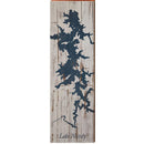 Lake Nottely Shabby Map Home Decor Art Print on Real Wood