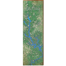 Lake Oconee Map Home Decor Art Print on Real Wood