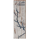 Lake Oconee Shabby Map Home Decor Art Print on Real Wood