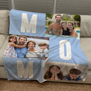 Create a warm and fuzzy moment for Mom with a custom photo blanket - order yours today!"with Memories: Creating a Custom Photo Collage Blanket for Your Family - A Picture Perfect Cover!
