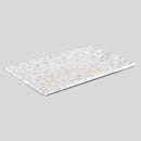 Decorative Tray Mother of Pearl Collection in 12x7 Inch, White