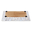 Decorative Tray Mother of Pearl Collection in 12x7 Inch, White