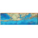 Orange Beach, Alabama Map | Wall Art Print on Real Wood